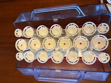 Clairol Style Setter Hot Rollers Curlers C-20-1 Pageant Vintage Red Case Tested