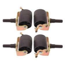  4pcs Metal Stem Bed Frame Wheels - Heavy Duty Bed Casters with Swivel Plate and