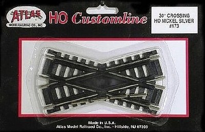 Atlas Code 100 30 Degree Crossing Track 4 CL N/S - HO Scale Nickel Silver Model