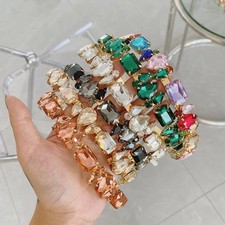 Wiwpar Thin Rhinestone Headbands for Women Elastic 1 Count Pack of 1 , Pink