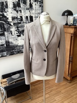 Strenesse Gabriele Strehle Damen Blazer Beige Schurwolle Größe 38