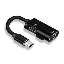 Charging Cable 2 in 1 USB Type C Jack Earphone C to 3.5mm Aux Audio Adapter