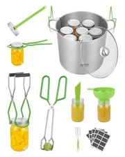 VEVOR Canning Supplies Starter Kit, 9 Pieces Stainless Steel Water Bath Cannin