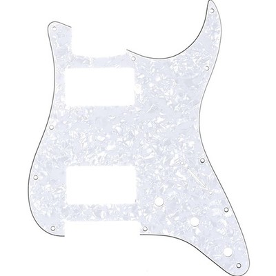 Gitarrenpickguard Stratocaster HH Kunststoff 4-lagig Weiße Perle