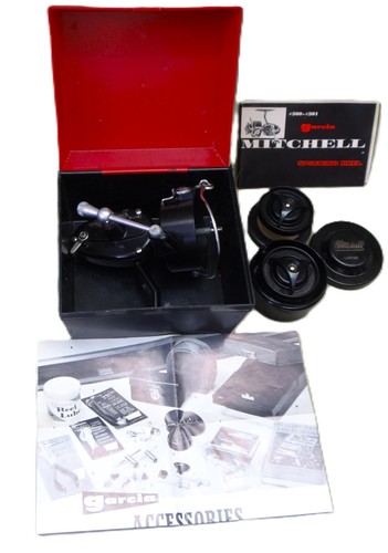 Mitchell 300 Spinning Reel in Original Box w/Extra Spools/Paperwork, C. 1960's