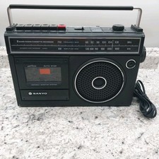Vintage Sanyo Model M2555 2 Band Radio AM/FM Cassette Recorder PARTS Or REPAIR