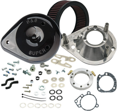 S & S Cycle Air Cleaner Kit Gloss Black 170-0182A