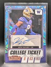 Keith Taylor 2021 Contenders Cracked Ice /23 Auto UW Huskies Falcons