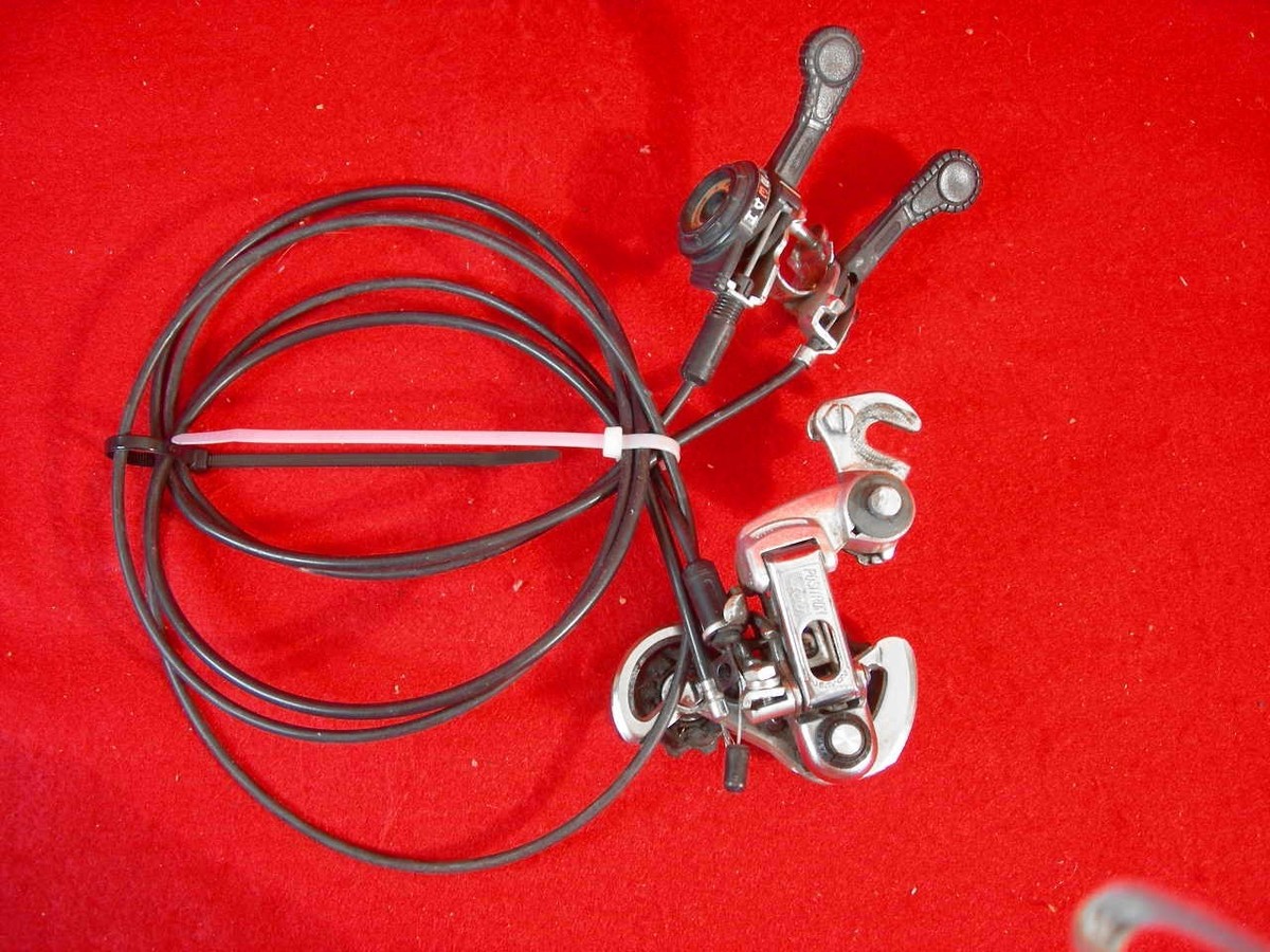 Shimano Positron 400 Rear Derailleur Short Cage+ Shifters + Cables
