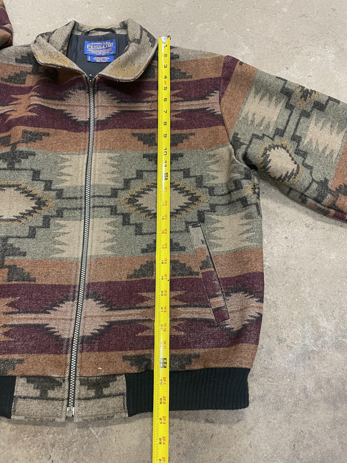 Pendleton Jacket Mens Large Multicolor Wool South… - image 15