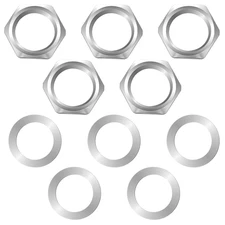 5 Set Jack Socket Nut with Washer, 3/8" Guitar Input Output Nuts and Washers