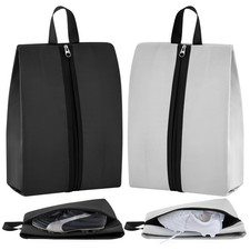 Vincreem 2 Pack Smell Proof Shoe Cleat Bag for Travel Black, Light Grey