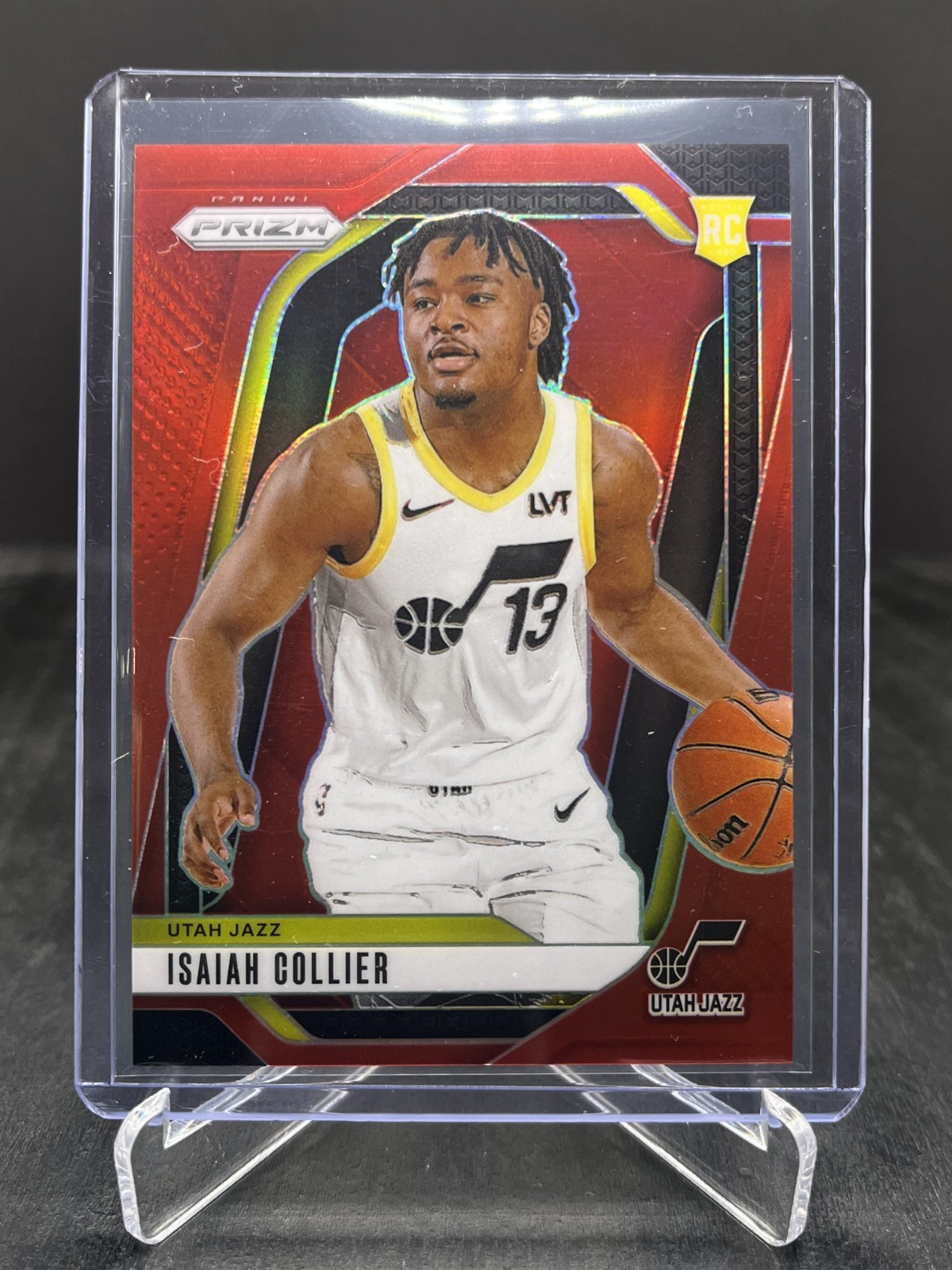 2024-25 Panini Prizm Basketball Isaiah Collier RC Rookie Red 223/299 #227