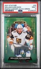 ‼️UD STATURE WILLIAM KARLSSON PHOTO VARIANT~AUTO GREEN PSA 9 #46~SHOOT OFFER!💨