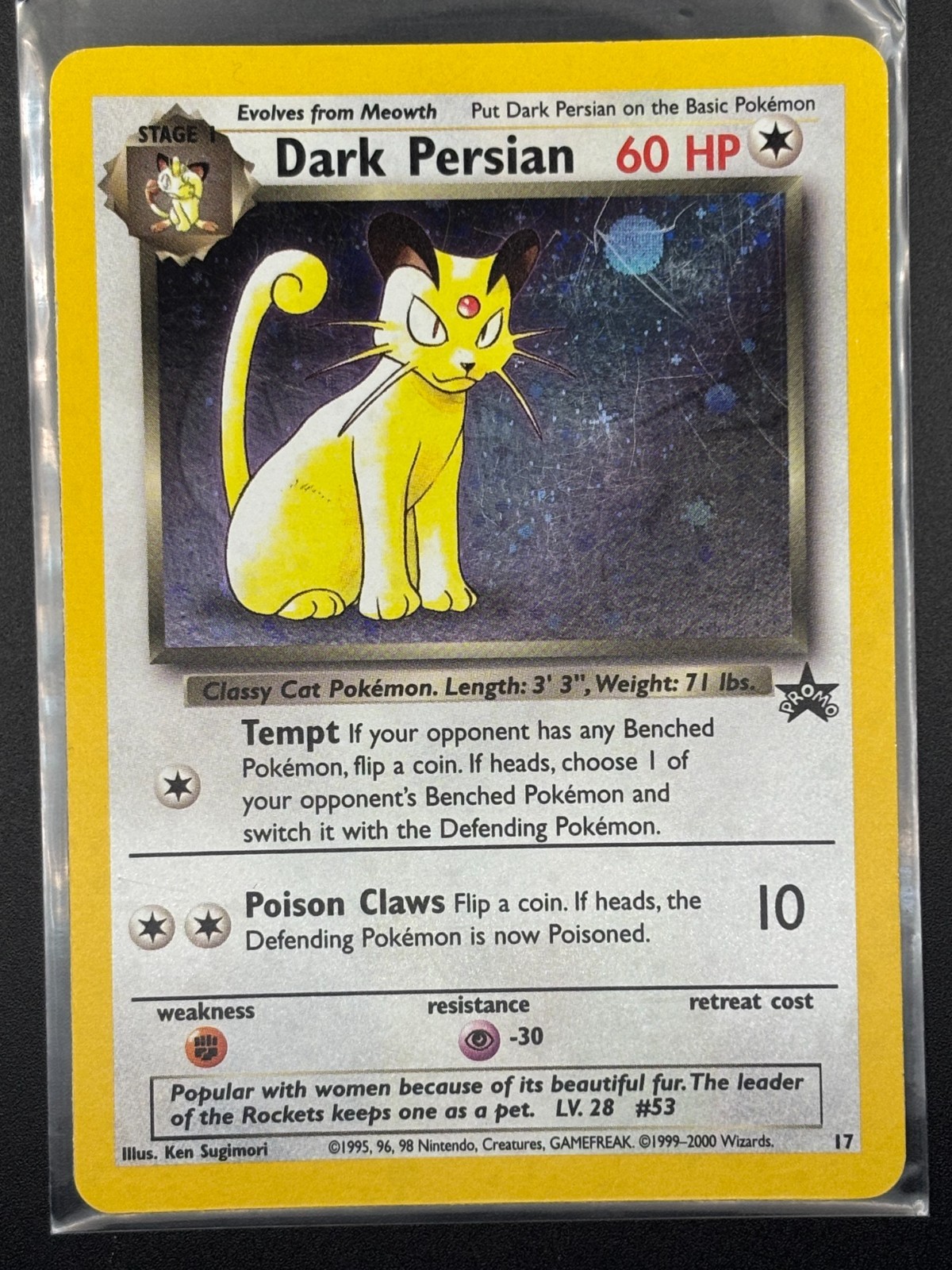 Dark Persian Black Star Promo #17 Holo WOTC Wizards of the Coast Pokemon MP