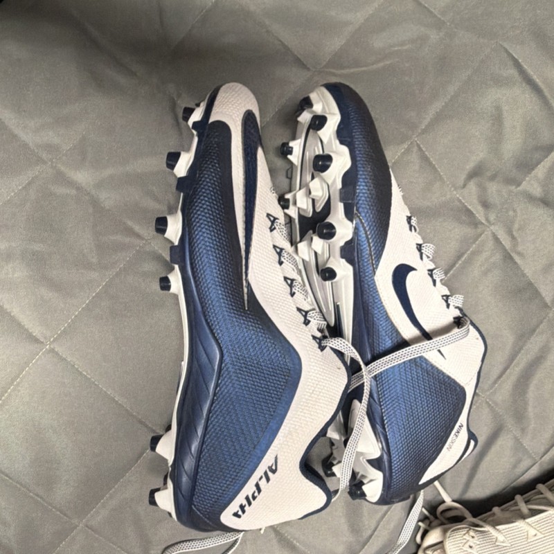 Nike Alpha Football Cleats Blue White Alpha Model Football Shoes Blue White sz13