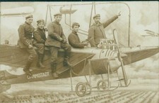 Ansichtskarte Flugzeug Darmstadt Personen 1917 Foto-PK Weltkrieg  (Nr.9382)