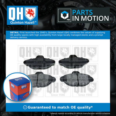Brake Pads Set fits FIAT PUNTO 176 1.1 Front 93 to 99 QH 5892786 9947468 9948045