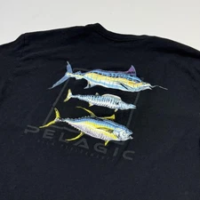 Pelagic Shirt Mens Large Black Fishing Offshore Tuna Marlin Graphic Tee Ocean