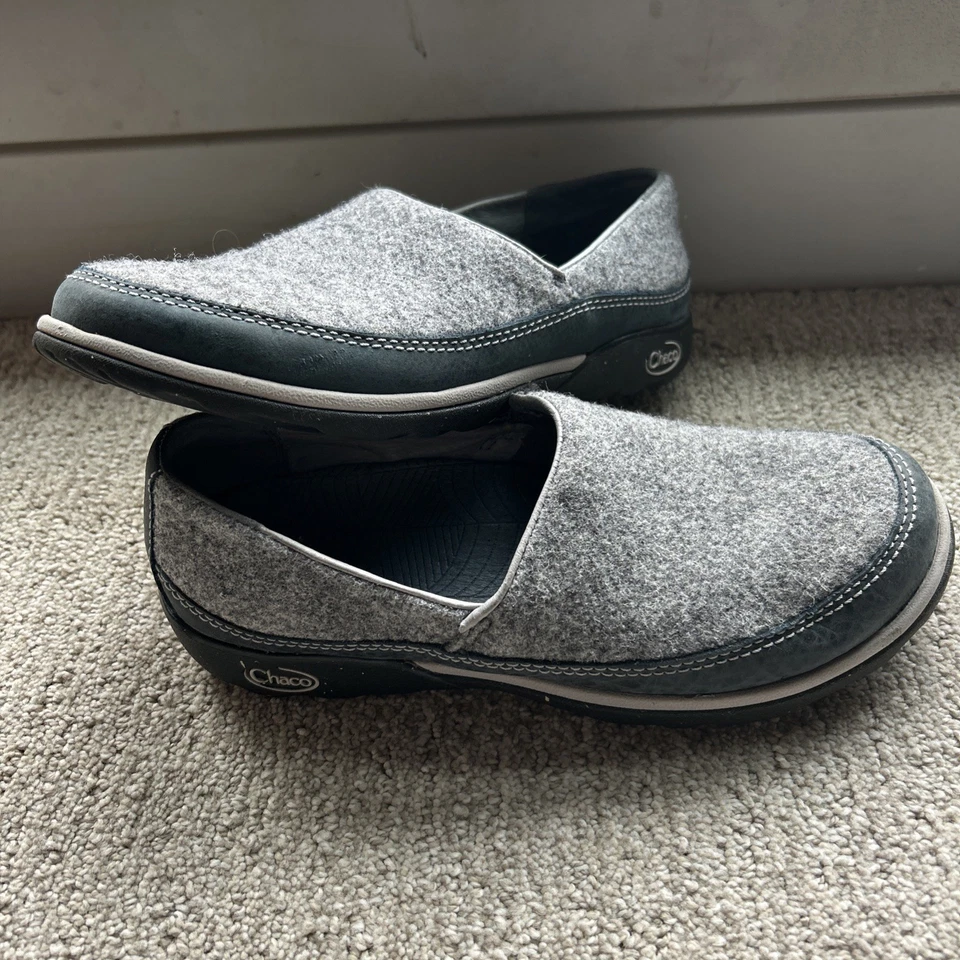 Zuecos sin cordones Chaco Bayou Zapatos Invierno Cálidos Lana Cuero Antideslizante Gris 7 Foto 2 de 4