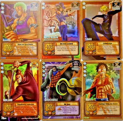 One Piece Sammelkarten 1999 Holo Karten - verschiedene Editionen
