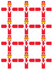 Edible Northern Ireland Flag Cupcake Toppers 12 or 24 Non-Personalised