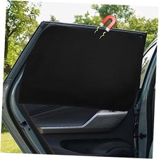 Car Window Shades Magnetic Suedette - Privacy Back Seat 2pcs Black-Suedette