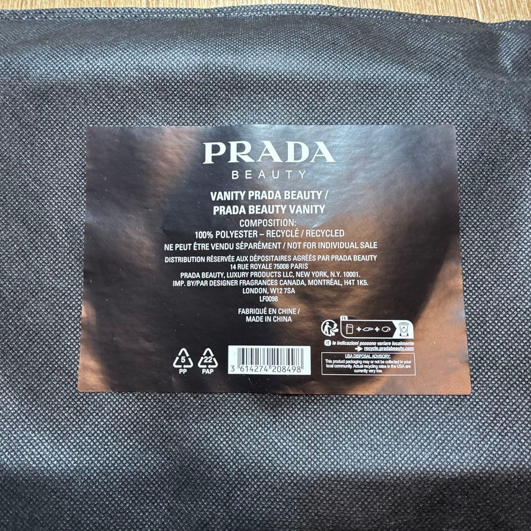 PRADA Beauty Original Vanity Pouch Novelty Black Polyester With Dust Bag Gift thumbnail 20