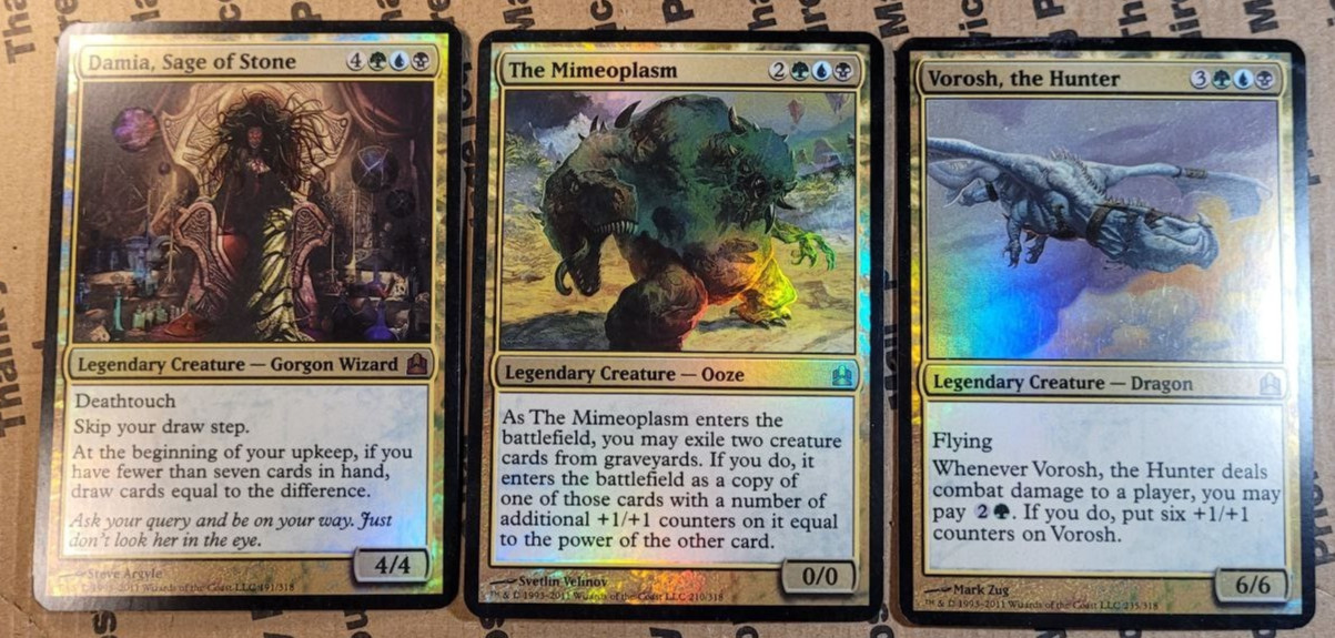 MTG Commander 2011 Oversized Foil Cards Damia Mimeoplasm Vorosh Magic Gathering