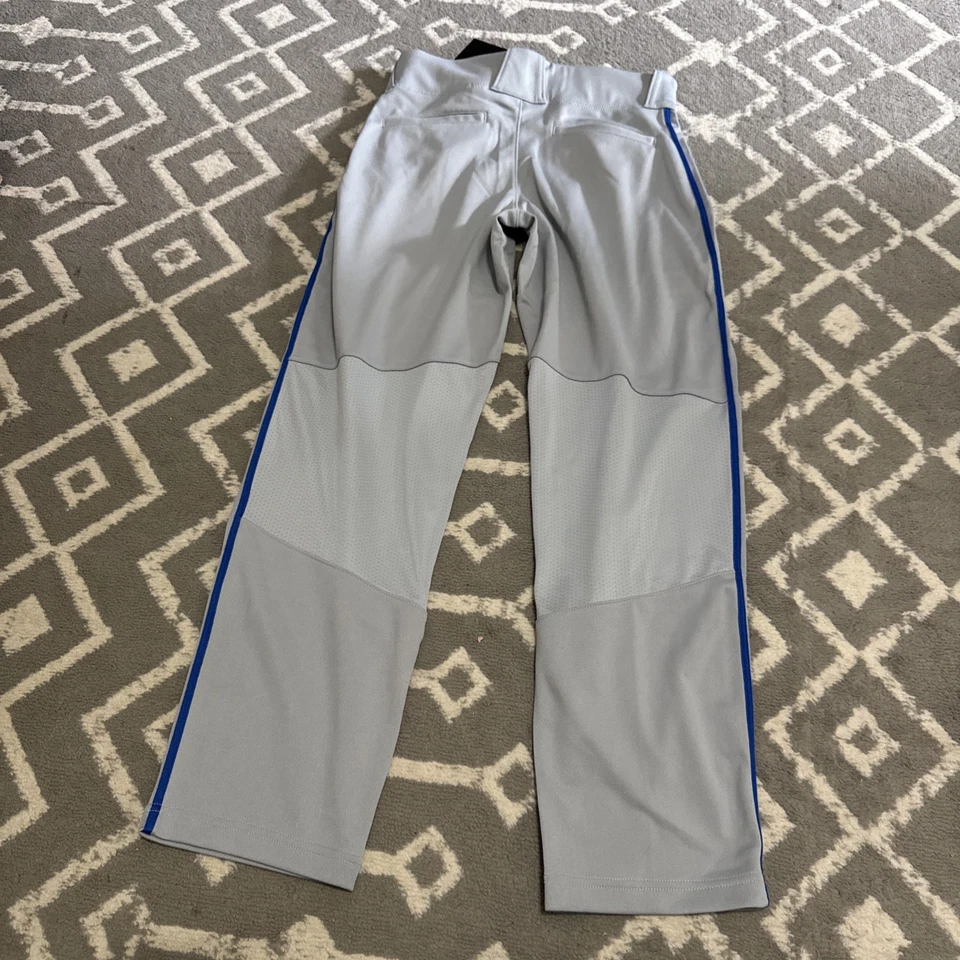 Nike Vapor Select Youth Full Length Piped Gray with royal Baseball Pants Size XL - Image 4 of 4