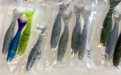 SWIMBAITS - 100 SHAD IN 4'' SIZE