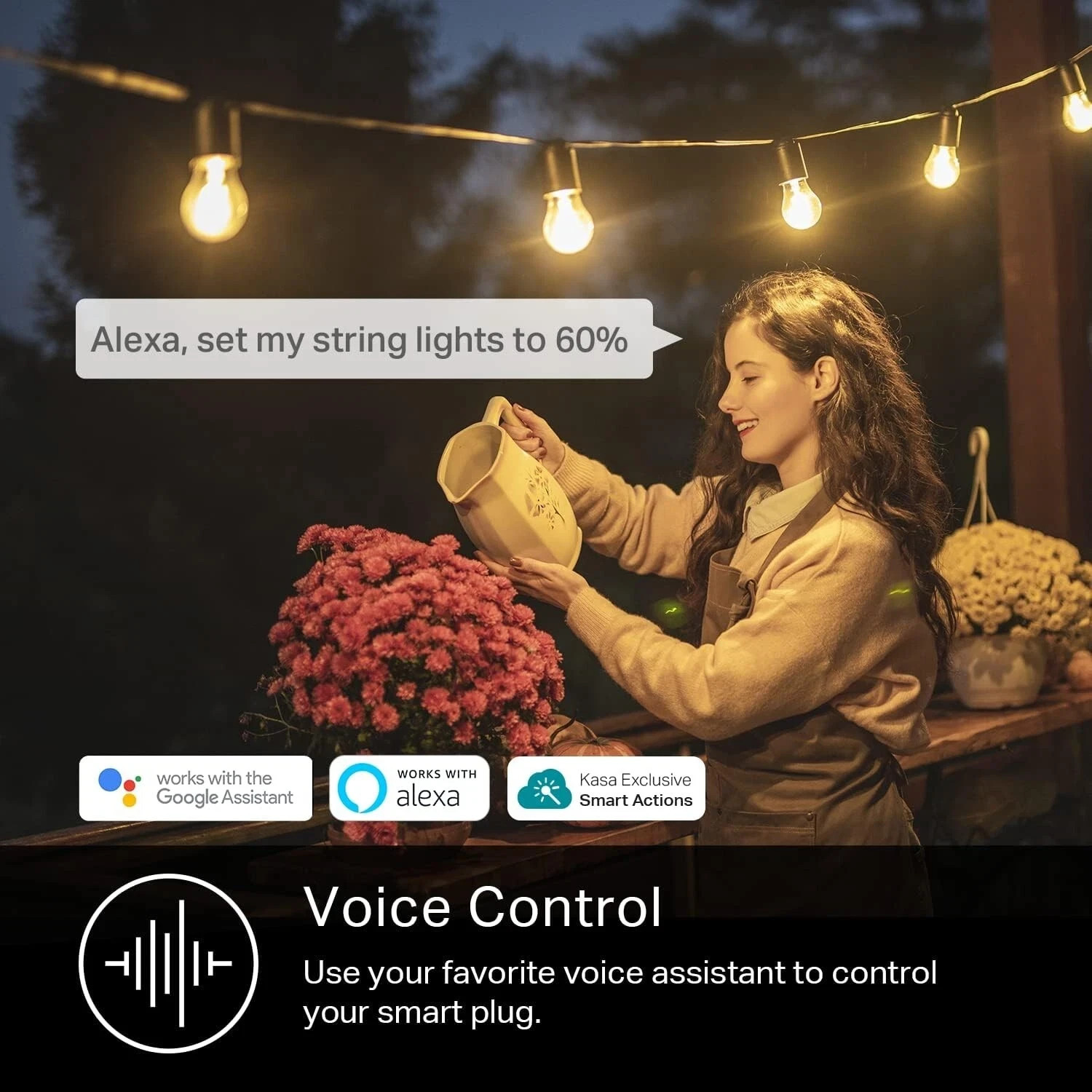 Kasa Outdoor Smart Plug, Wi-Fi Outlet Timer, Works with Alexa & Google (IP64)