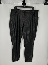 Abercrombie  Fitch The Skinny High Rise Pants Womens 35 Black Vegan Leather