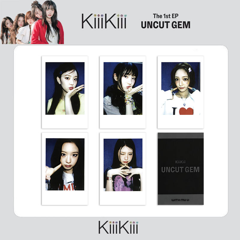 5pcs/set KIIIKIII UNCUT GEM Double-Sided Self Made . Album Cards
