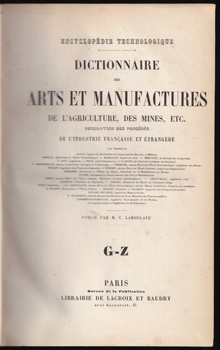 ARTS et MANUFACTURES Dictionnaire Agriculture Mine par M. C. LABOULAYE T.2 G à Z - Picture 2 of 12