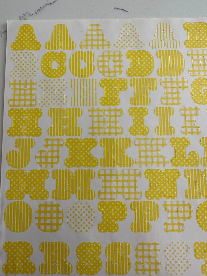 Álbum de recortes Making Memories grande patrón amarillo estuche superior/inferior ABC/123 Foto 3 de 4