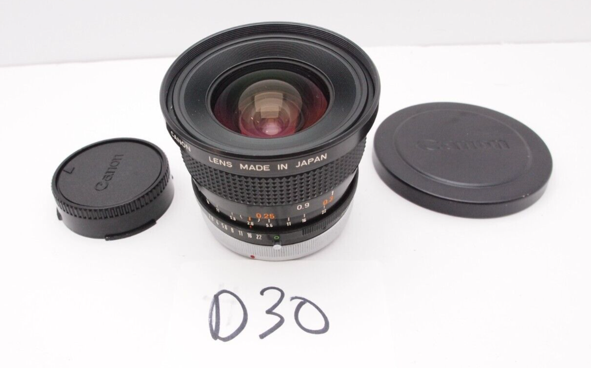 [Mint] Rare ”O” Canon FD 20mm SSC Wide Angle MF Lens (d30)