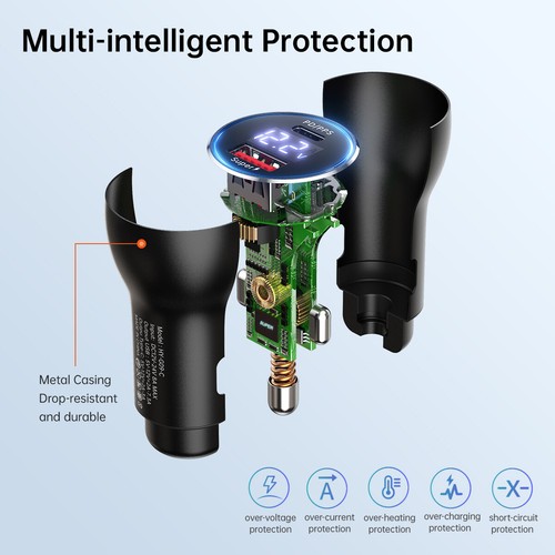 80W SuperVooc Car Charger 65W Warp Charge for OnePlus 11 10 Pro 9 8T Nord CE 2T - Picture 4 of 14