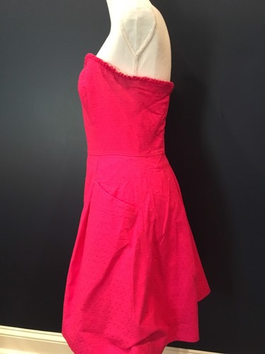 Lilly Pulitzer Pink Strapless Mini Lace Jaquard Blossom Dress - Picture 3 of 7