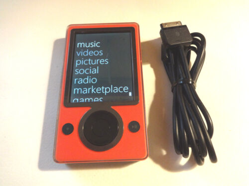 MICROSOFT  ZUNE  CUStOM  RED/BLACK  80GB. DRIVE...NEW BATTERY... - Picture 1 of 10