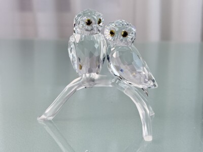 Swarovski Figurine 1003312 Owl Pair 7.7cm. Excellent Condition | eBay