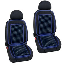 2x Holzkugel Sitzauflage Universal Massage Sitzaufleger Holzperlen Blau 100x45cm