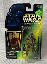 Hasbro Star Wars 1997 Power Of The Force Green Card Action Figure 4-Lom Blaster