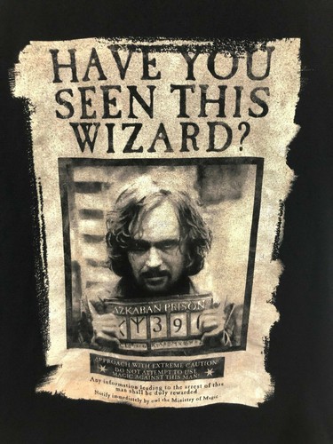 Harry Potter Prisoner of Azkaban TShirt S Have You Seen This Wizard Sirius Black - Picture 2 of 4