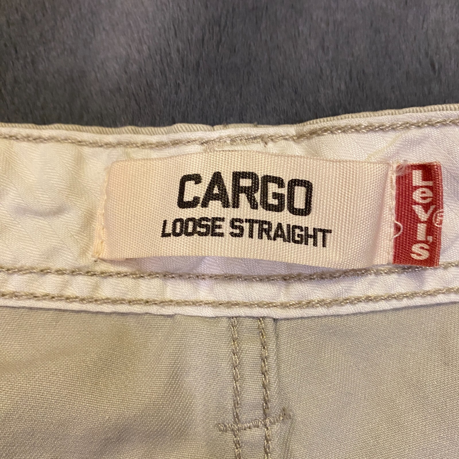 Levi's Cargo Pants Mens Sz 38x28 Beige Loose Fit **READ DETAILS** eBay