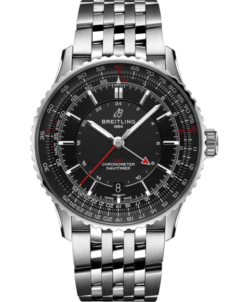 Breitling Navitimer Automatic GMT Black/Steel 41 mm Men's Watch