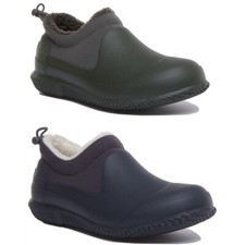 Hunter WFF1077NRE-DOV Sherpa Shoe Original Donne Welly Clogs In Olive EU 36-42