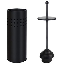 Toilet Plunger with Holder for Bathroom Multi Drain Suitable Also for Bathtub...