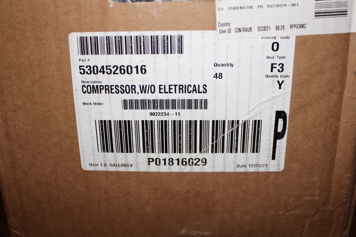 Frigidaire Refrigerator Compressor Electrolux Genuine OEM Part