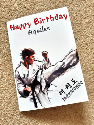 Karate Or Martial Arts Girl Fill In The Blank Invitations - Kick Desig – Mandys Moon Personalized Gifts - View #3